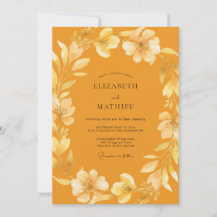 Invitation Mariage au Eucalyptus à Feuillage Safran