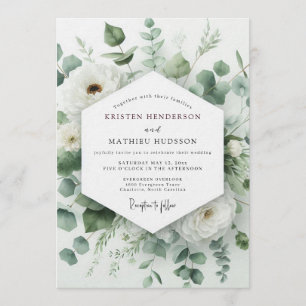 Invitation Mariage au Eucalyptus Vert Sage