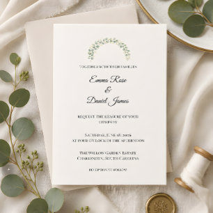 Invitation Mariage au feuillage de eucalyptus de luxe