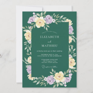 Invitation Mariage au feuillage d'orchidée forestière