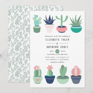 Invitation Mariage au Jardin de Cactus