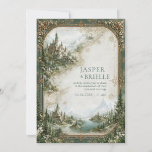 Invitation Mariage au lac du château de sauge