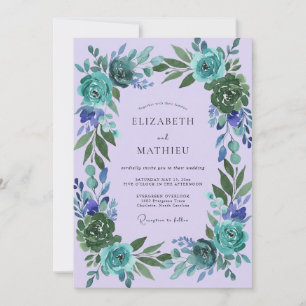 Invitation Mariage au Lilas Sarrasin Tilleul Eucalyptus Doux