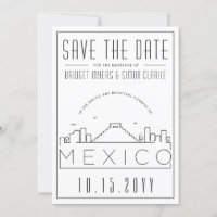 Mariage au Mexique - Silhouette stylisée - Save th