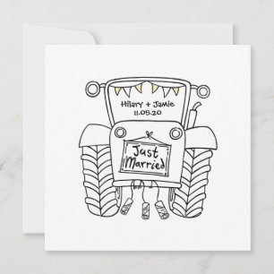 Invitation Mariage au pays des tracteurs