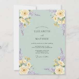 Invitation Mariage au Pétalon de Beurre Céladon