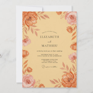 Invitation Mariage au Ranunculus Beurre d'Abricot et Eucalypt