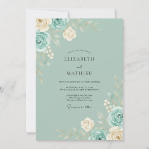 Invitation Mariage au Ranunculus Eucalyptus Mousse de Mer