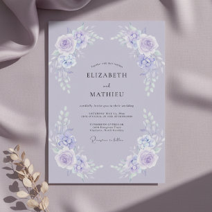 Invitation Mariage au Ranunculus Eucalyptus Pervenche