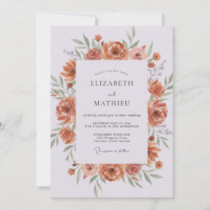 Invitation Mariage au Ranunculus Eucalyptus Terre Cuite