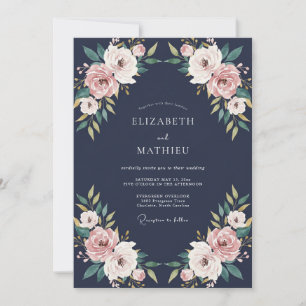 Invitation Mariage au Ranunculus Rouge Clair Eucalyptus de Mi