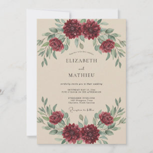 Invitation Mariage Automnal Bourguignon Maussade