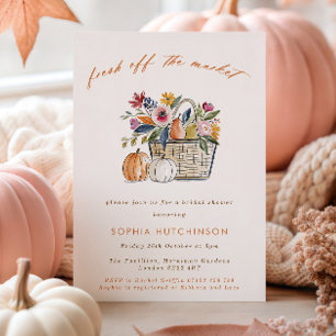 Invitation Mariage Automnal de Citrouilles Fraîches du Marché