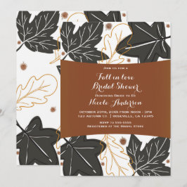 Invitation Mariage Automnal Fantaisiste avec Feuilles et Glan