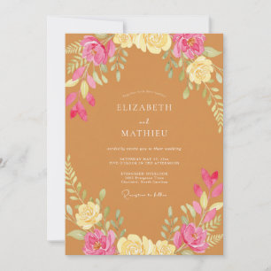 Invitation Mariage Automnal Joyeux Moutarde
