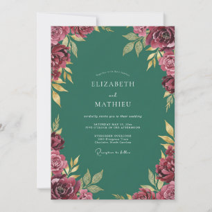 Invitation Mariage Automnal Majestueux