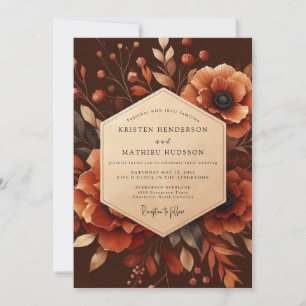 Invitation Mariage Automnal Rustique et Artistique