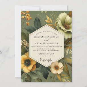 Invitation Mariage Automnal Saffron Sage