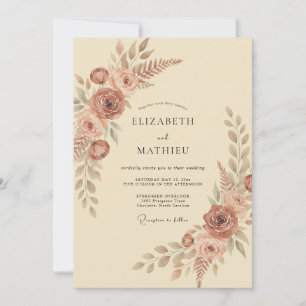Invitation Mariage Automnal Sienne Luxuriant