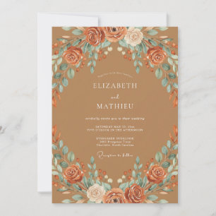 Invitation Mariage Automnal Terracotta Humeur