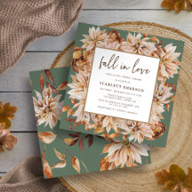 Mariage automnal vert sauge Shower