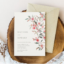 Mariage aux feuillages d'eucalyptus et fleurs rose