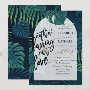Invitation Mariage aux feuilles de palmier exotiques
