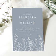 Mariage aux feuilles d'eucalyptus bleu poussiéreux