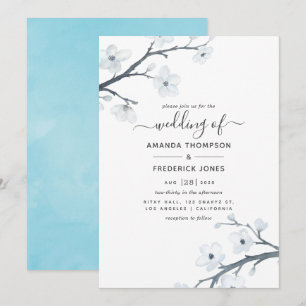 Invitation Mariage aux fleurs de cerisier