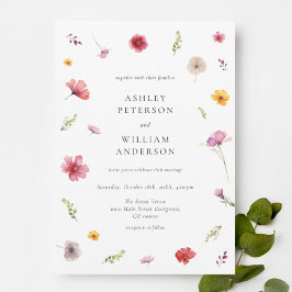 Invitation Mariage aux fleurs sauvages