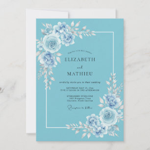Invitation Mariage aux Pétales de Bleuet