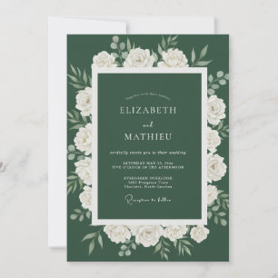 Invitation Mariage aux Pétales de la Forêt Sombre
