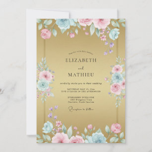 Invitation Mariage aux Pivoines Rose Chérie