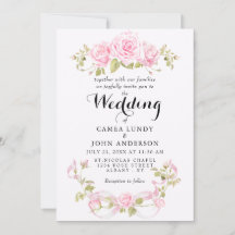 Mariage aux Roses Rouges Romantiques et Nœud Rose