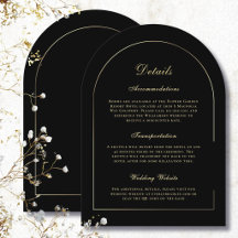 Mariage avec détails d'arche en or minimal sur fon