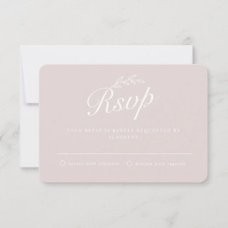 Invitation Mariage avec écriture manuscrite et feuille botani