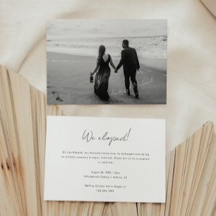 Invitation Mariage avec scénario photo minimal Élitement & Ré