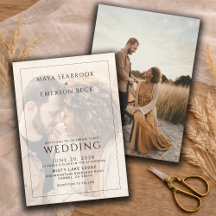 Mariage avec superposition de photo rustique moder