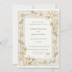 Invitation Mariage Bambou Doré