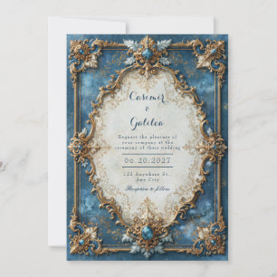 Invitation Mariage Baroque Joyau d'Azur