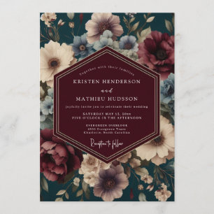 Invitation Mariage Baroque Sarcelle