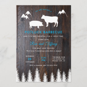 Invitation Mariage BBQ rustique