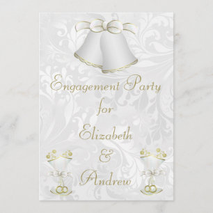 Invitation Mariage Bells romantique et cannelures de