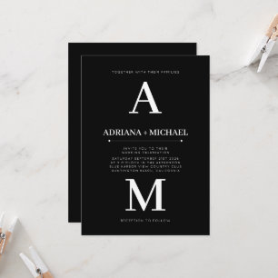 Invitation Mariage Black Bold WhiteTypography