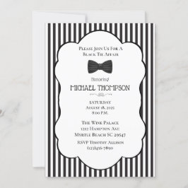 Invitation Mariage Black Cravate Affair Bachelor Party