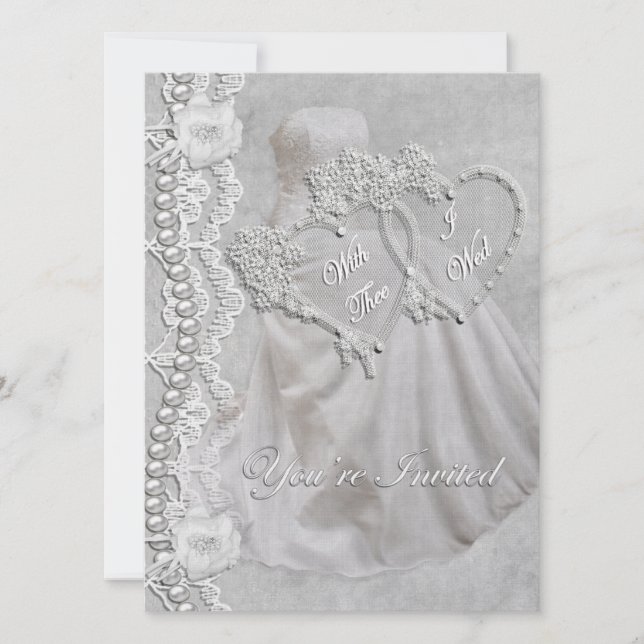 Invitation Mariage blanc (Devant)