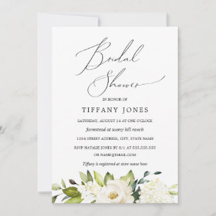 Invitation Mariage Blanc Champagne Floral