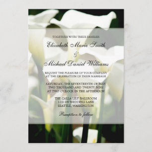 Invitation Mariage blanc de Calla Lily