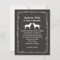 Mariage blanc Labrador Retriever Chien Silhouettes
