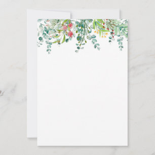 Invitation Mariage blanc simple à l'eucalyptus
